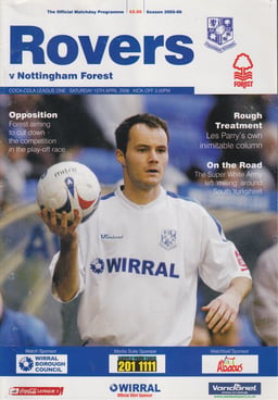 Tranmere Rovers v Nottingham Forest Match Programme 2006-04-15